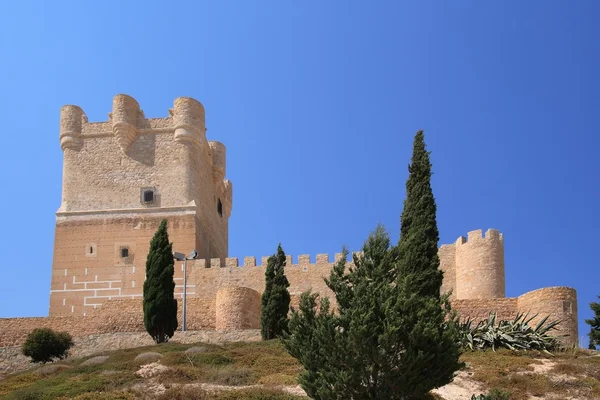 Villena hrad v costa blanca alicante Španělsko — Stock fotografie