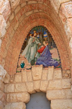 süslü fayans santa Maria magdalena kutsal novelda, İspanya.