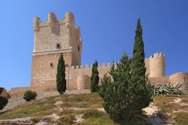 Villena kasteel in costa blanca alicante Spanje. — Stockfoto