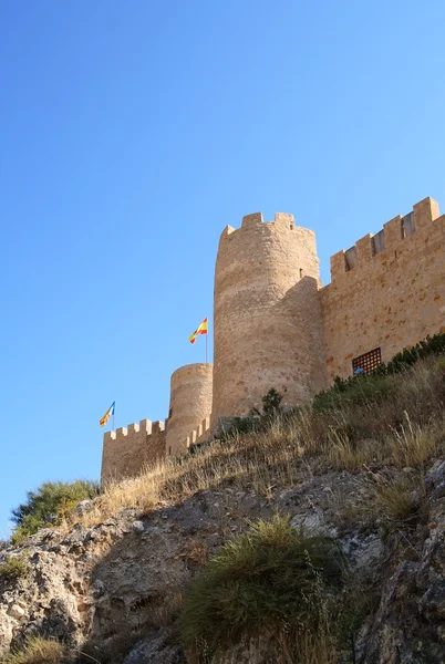 Spanisches schloss castalla, alicante. — Stockfoto