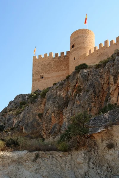 Zamek hiszpański castalla, alicante. — Zdjęcie stockowe