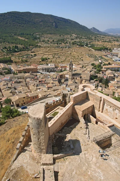 View of Biar town from the castle tower, Alicante, Spain. — Stock Photo, Image