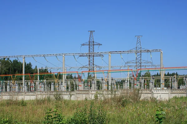 Elektrik yüksek gerilim Trafo Merkezi — Stok fotoğraf
