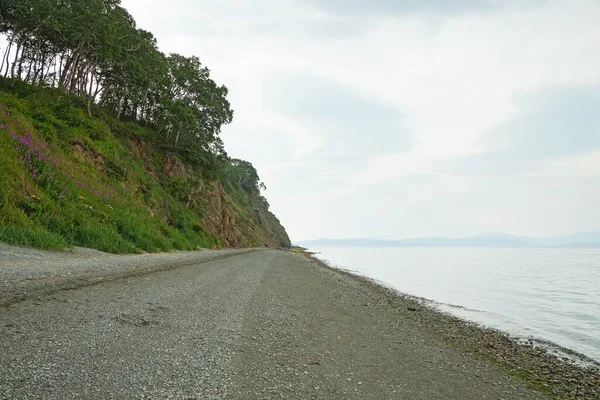 Stilla Havets Strand Petropavlovsk Kamtjatsky Stad Kamtjatka Ryssland — Stockfoto