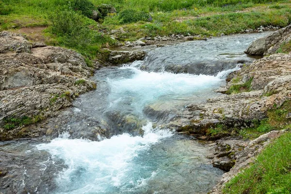 Vatchkazhets Údolí Bývalé Sopečné Pole Velmi Populární Trekking Trasa Kamčatka — Stock fotografie