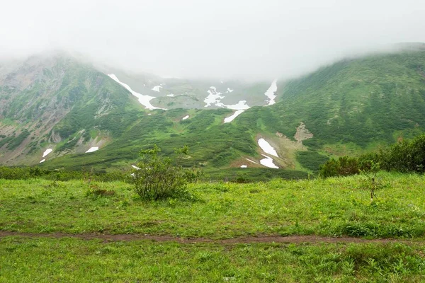 Valle Vatchkazhets Campo Vulcanico Percorso Trekking Molto Popolare Kamchatka Russia — Foto Stock