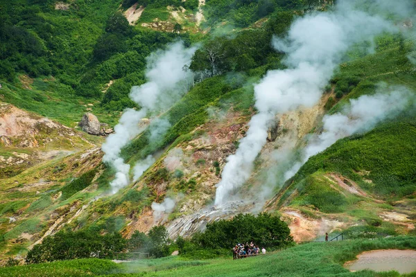 Valley Geysers Est Champ Geyser Sur Péninsule Kamchatka Russie Deuxième — Photo