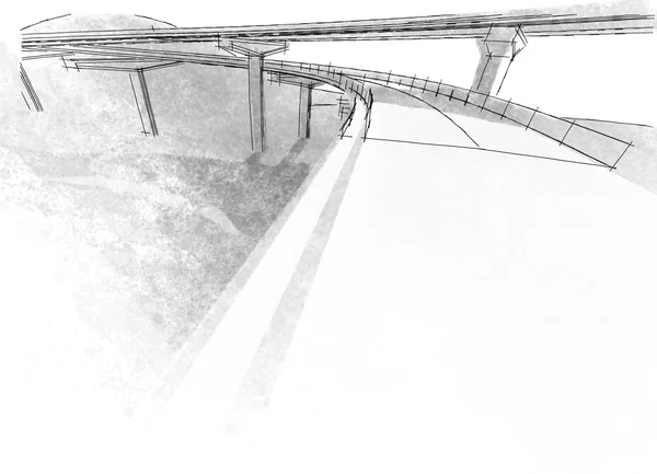 Tekening viaduct — Stockfoto