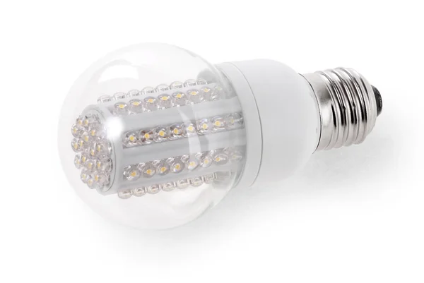 LED ampul beyaz arkaplanda izole edildi — Stok fotoğraf