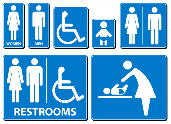 Vector illustration toilette sign
