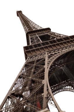 beyaz izole paris Eiffel Kulesi