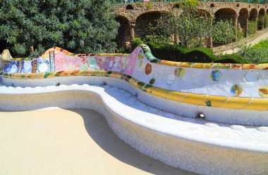 Barcelona'da park guell seramik tezgah