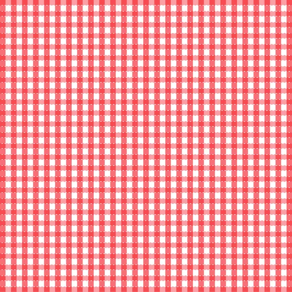 Nappe carrée rétro blanche-rouge sans couture — Image vectorielle