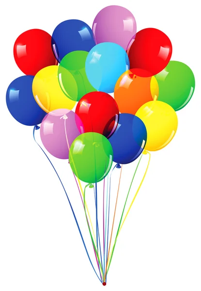 Barnens parti färgglada ballonger — Stock vektor