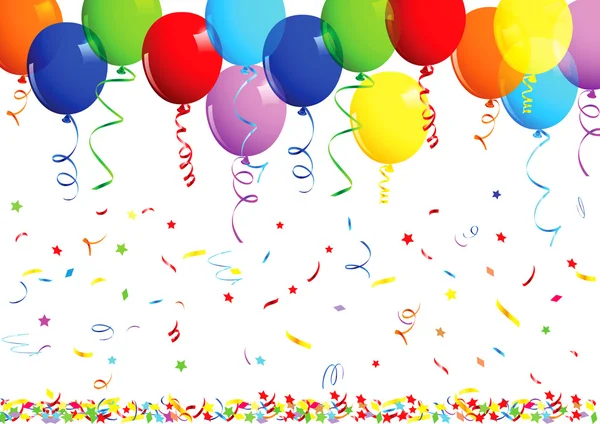 Gelukkige verjaardag achtergrond met ballonnen — Stockvector