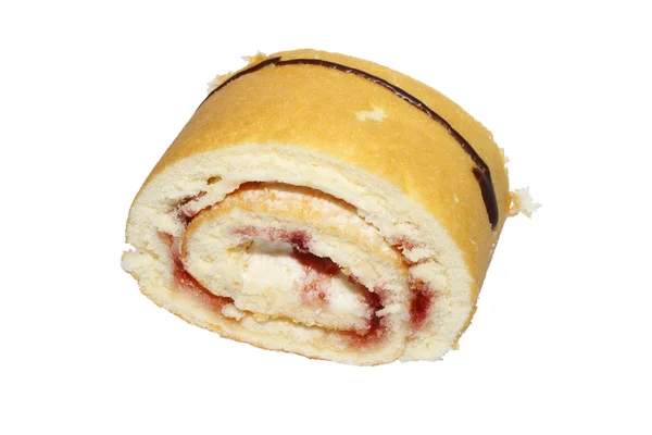 Jahodový krém roll — Stock fotografie