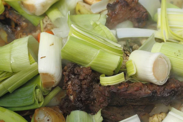 Carne e produtos hortícolas — Fotografia de Stock