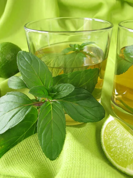 Ice tea with lemon mint — Stock Photo, Image