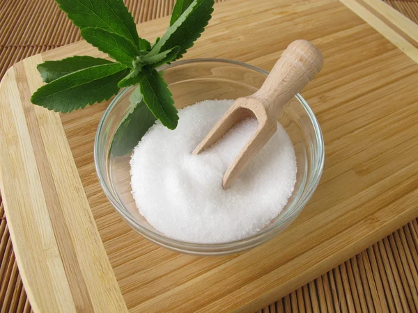 Stevia şeker ücretsiz kristalleri