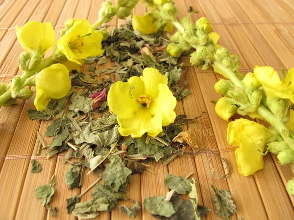 Loose tea with mullein — Stock Photo, Image