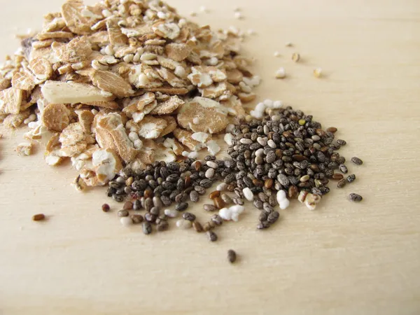 Muesli met chia zaden — Stockfoto