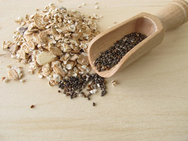 Muesli with chia seeds — Stock Photo, Image