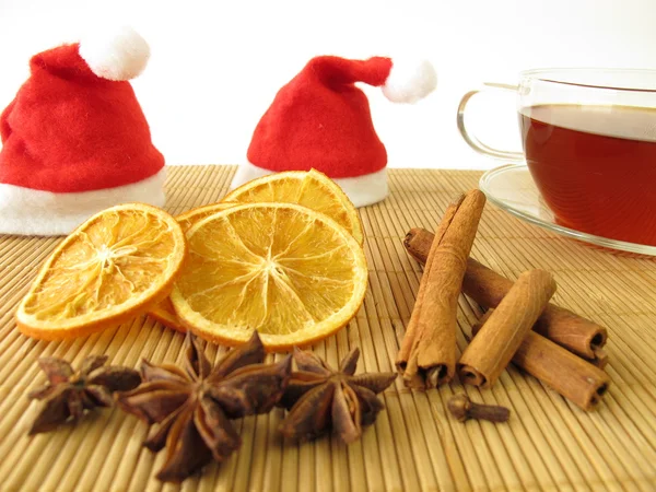 Christmas tea with spices — Stock Photo, Image