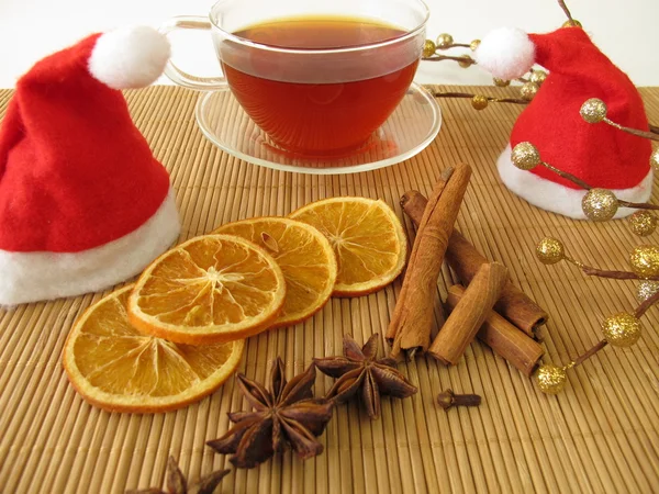 Christmas tea with spices — Stock Photo, Image