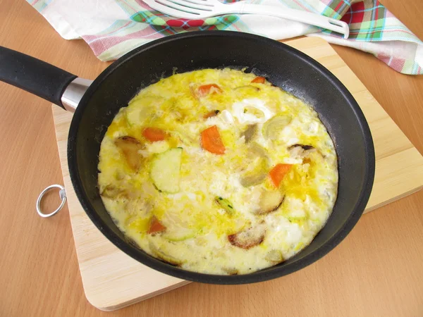 Tortilla de arroz na panela — Fotografia de Stock