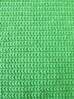 Tek crotchet dikiş yeşil desen tığ işi