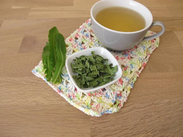 Homemade Dandelion Tea Tea Dried Dandelion Herb — Stock Photo, Image