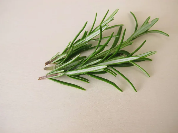 Small Bouquet Fresh Rosemary Wooden Board — Stock Photo, Image