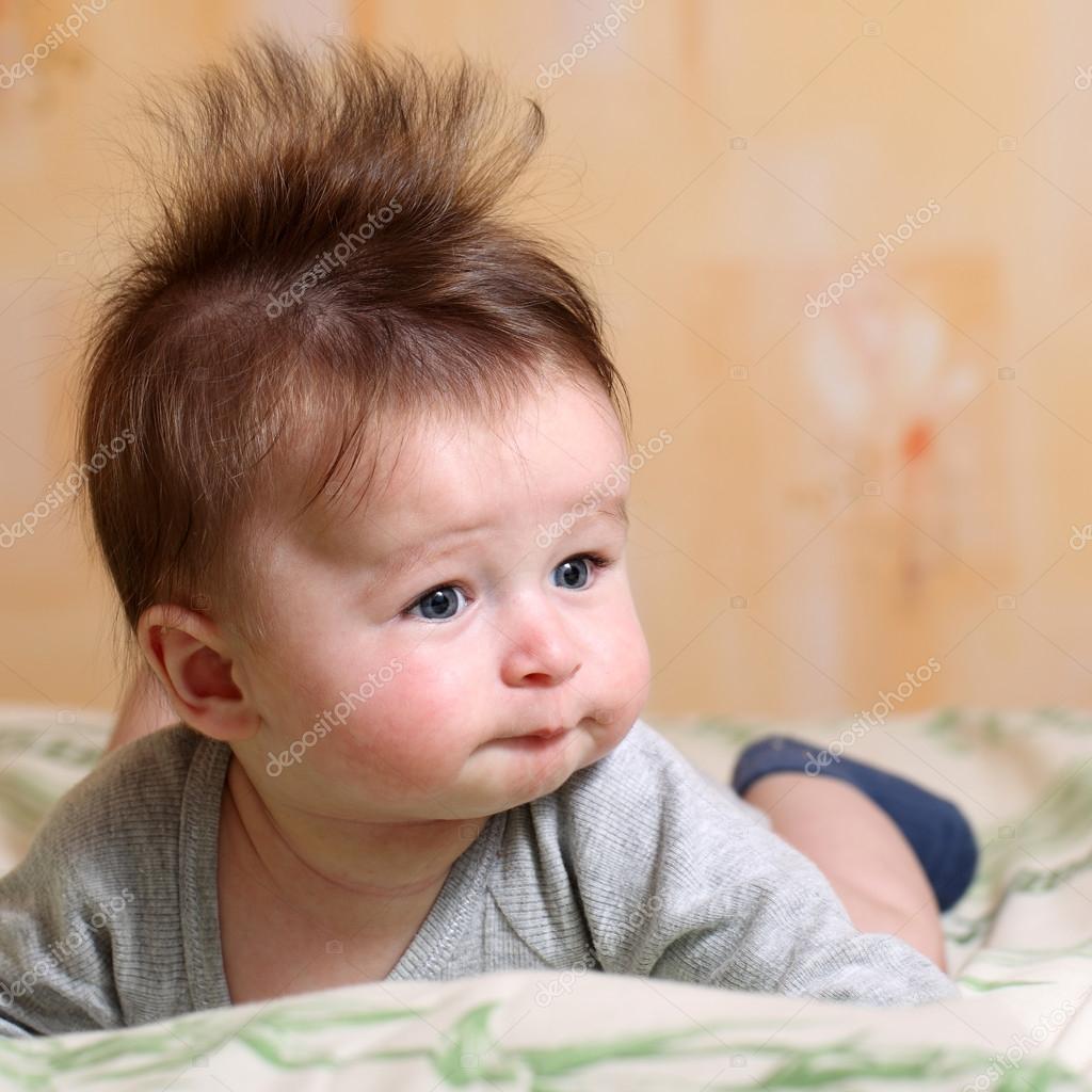 Baby Mohawk Haircut Mohawk Hairstyle For Baby Stock Photo