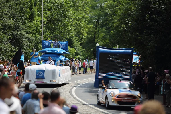 Advertising caravan of the tour de France 2013 — Stock Photo, Image