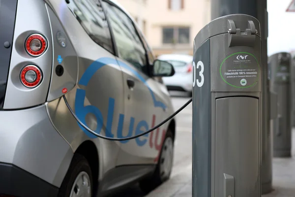 Bluely, electric car sharing — стоковое фото