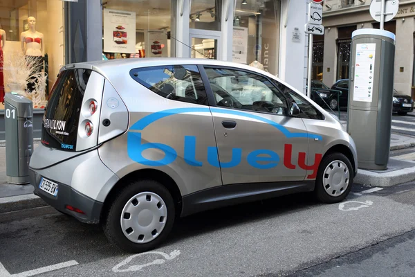 Bluely, electric car sharing — стоковое фото