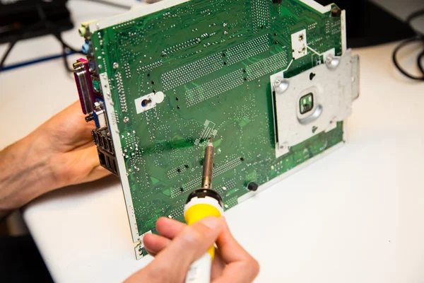 Soldering work — Stock Photo, Image