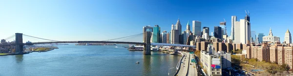 Panorama de puente de brooklyn de Nueva York — Foto de Stock