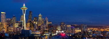 Seattle skyline panorama clipart