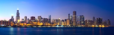 Chicago skyline panorama clipart