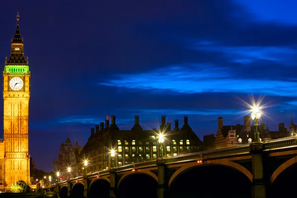 Big Ben på natten — Stockfoto