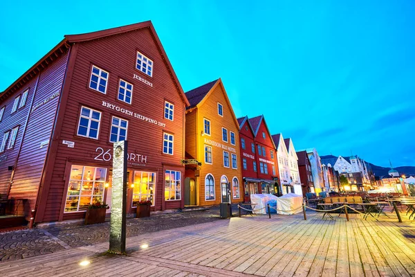 Bergen Norway May 2022 Historic Hanseatic Bryggen Street Дерев Яними — стокове фото