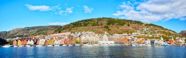 Bergen, Norveç 'te Bryggen rıhtım manzarası