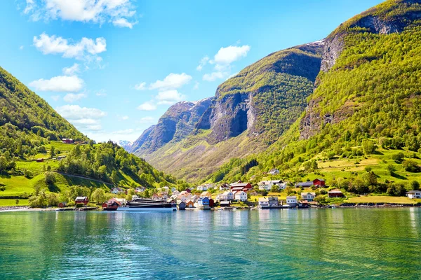 Výletní Loď Slavném Flam Aurlandsfjord Část Sognefjord Norsko — Stock fotografie