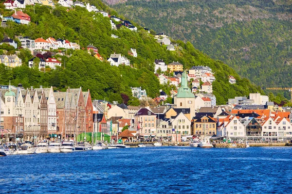 Bergen Harbour Bryggen Street Norvège — Photo