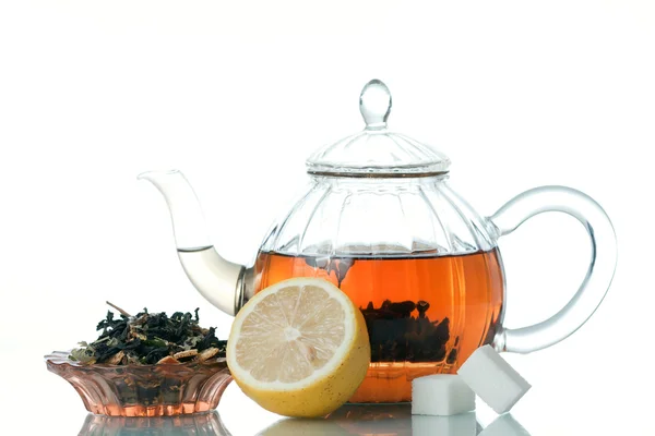 Tea, lemand sugaron Stock Photo