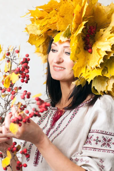 Mulher de outono — Fotografia de Stock