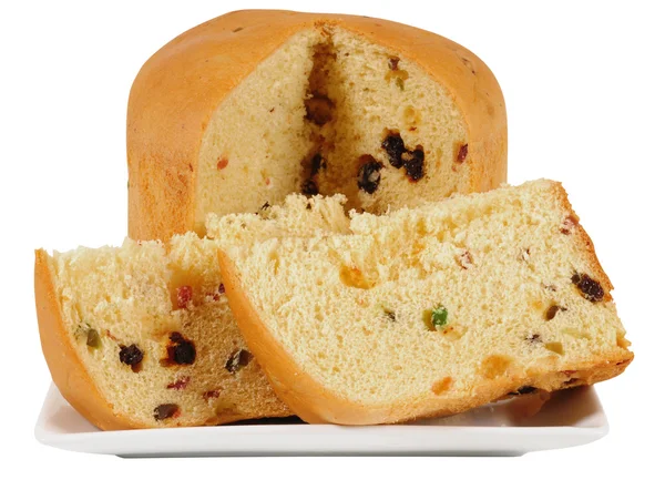 Panettone. geïsoleerd — Stockfoto