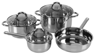 Tencere Seti. izole.