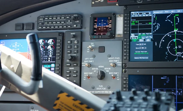 Instruments in aircraft cockpit — Stock Photo, Image